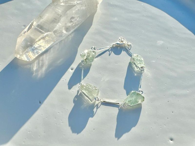 Eleva Aquamarine Bracelet in Silver
