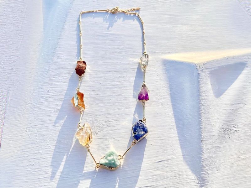 Golden 7 Chakra Elevation Necklace