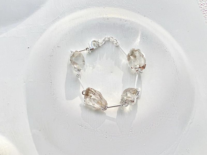 Eleva Crystal Silver Bracelet
