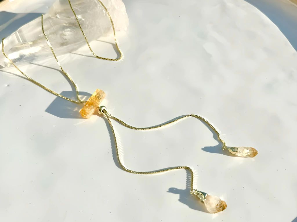 Colar Sirius Citrino dourado