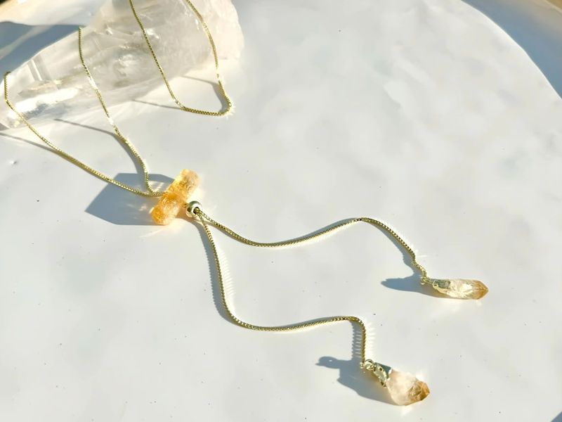 Colar Sirius Citrino dourado