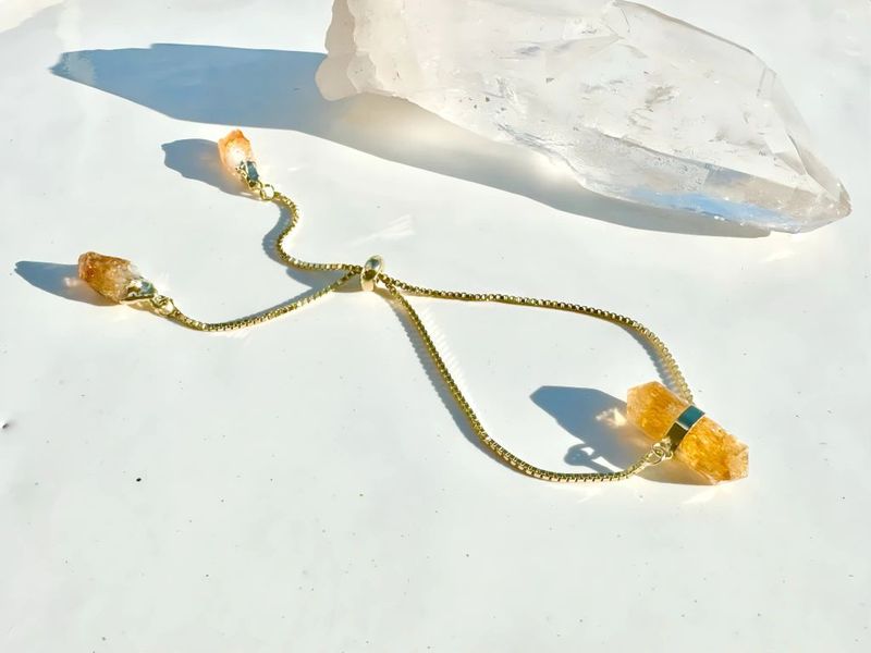 Pulseira Sirius Citrino dourada