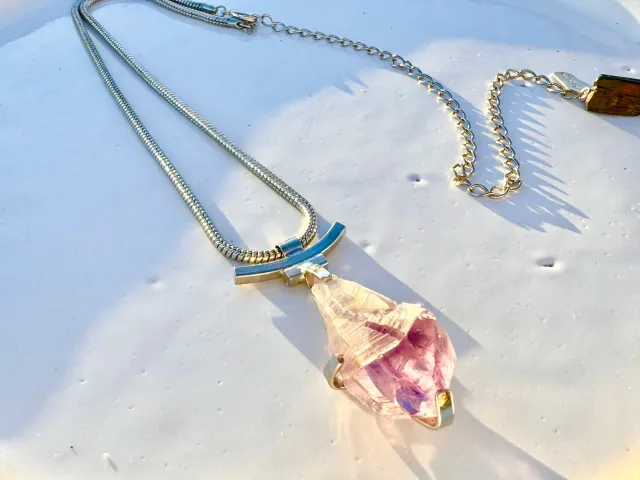 Tori Amethyst and Tourmaline Silver Necklace