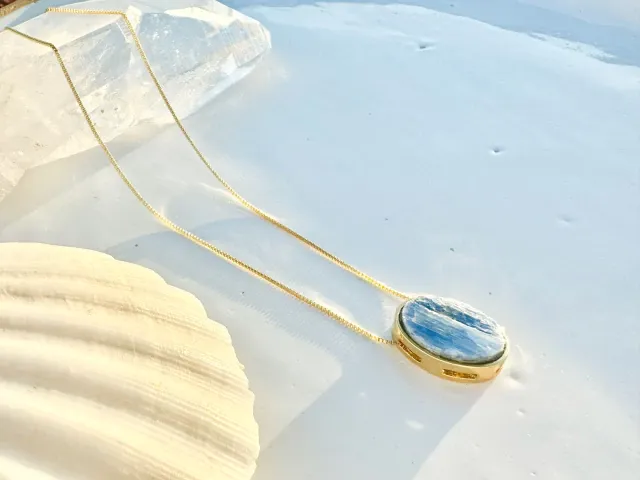 Golden Ocean Kyanite Necklace