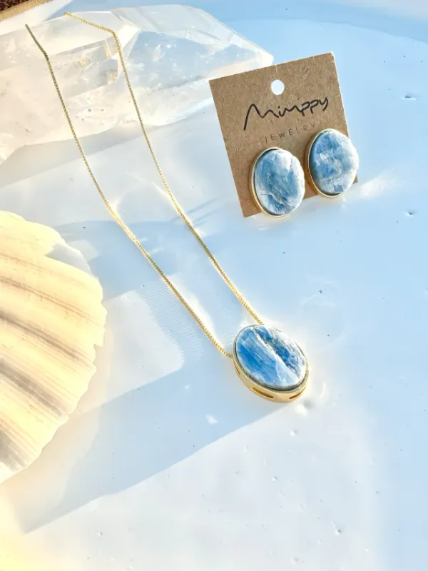 Golden Ocean Kyanite Necklace
