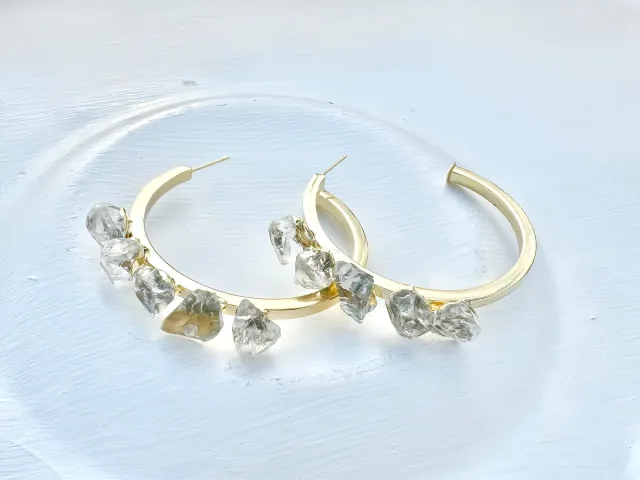 Isla Cristal Gold Hoop