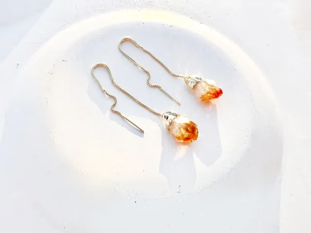 Dilly Citrine Gold Earring