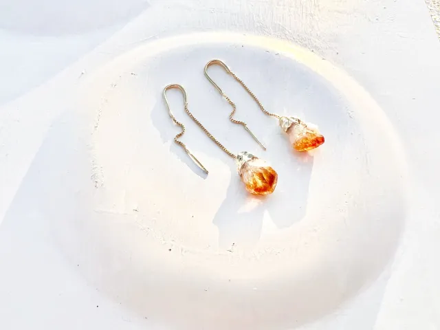 Dilly Citrine Gold Earring