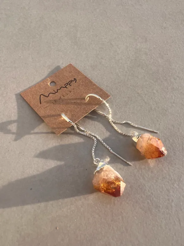 Dilly Citrine Silver Earring