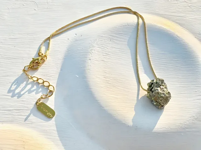 Limited edition gold Eve Pyrite necklace