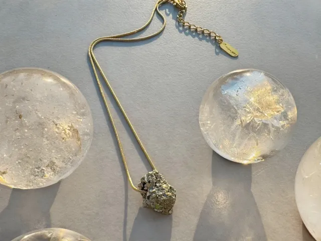 Limited edition gold Eve Pyrite necklace