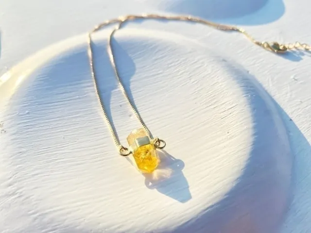 Nia Citrine Gold Necklace