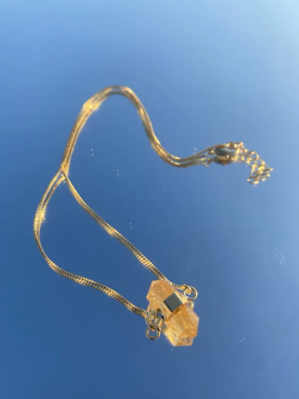 Nia Citrine Gold Necklace