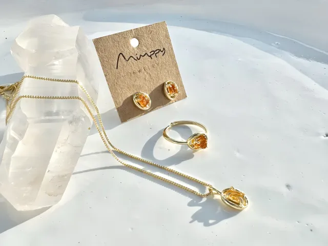 Capri Citrine Gold Ring