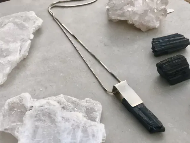 Pure Tourmaline Silver Necklace