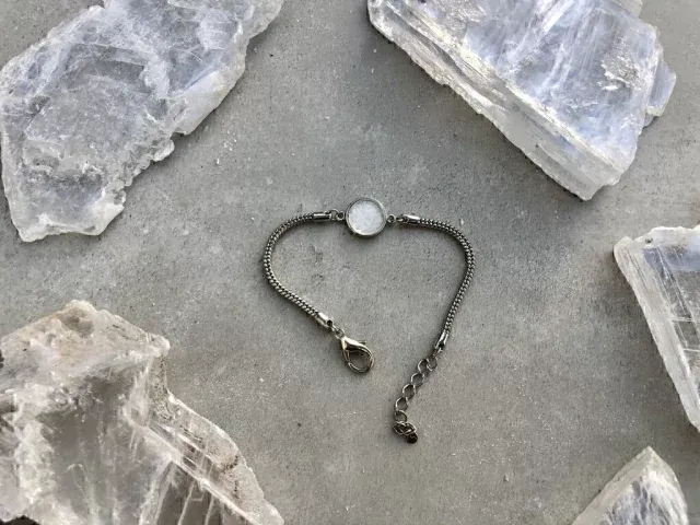 Pulseira Sal grosso prateado