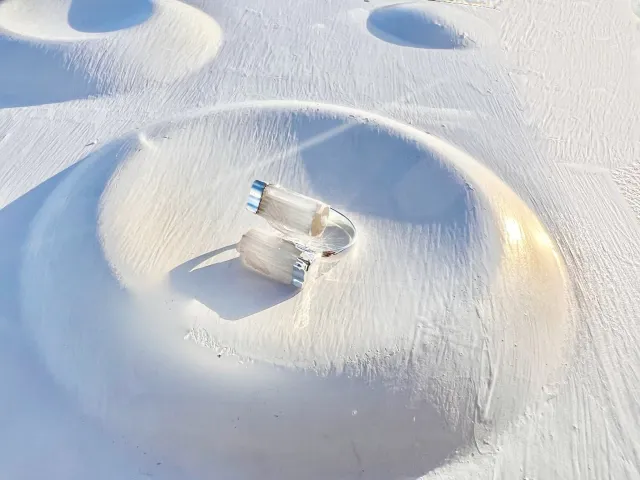 Silver Zee Selenite Ring