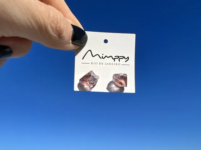 Mini Silver Amethyst Earring