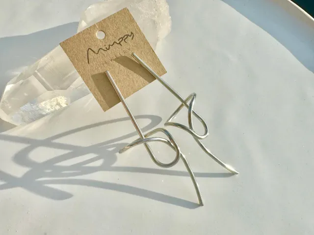 Silver Snake Earring