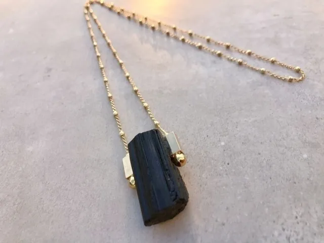 Lizi Tourmaline Gold Necklace