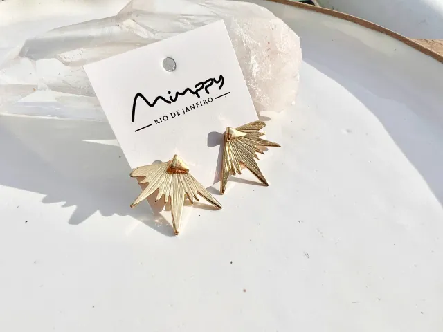 Allure 2-in-1 gold earrings
