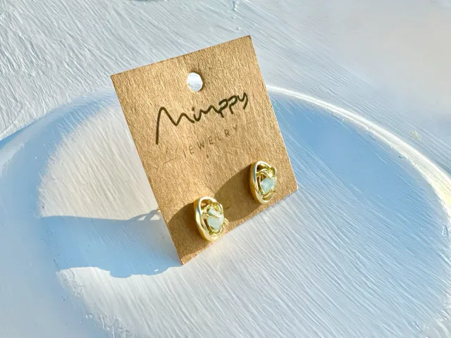 Capri Aquamarine Gold Earring