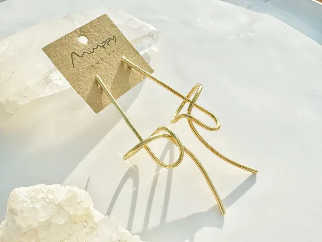 Gold Snake Earring