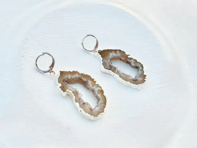 Nomad Agate Silver Earring