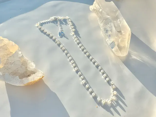 Bia Silver Pearl Choker