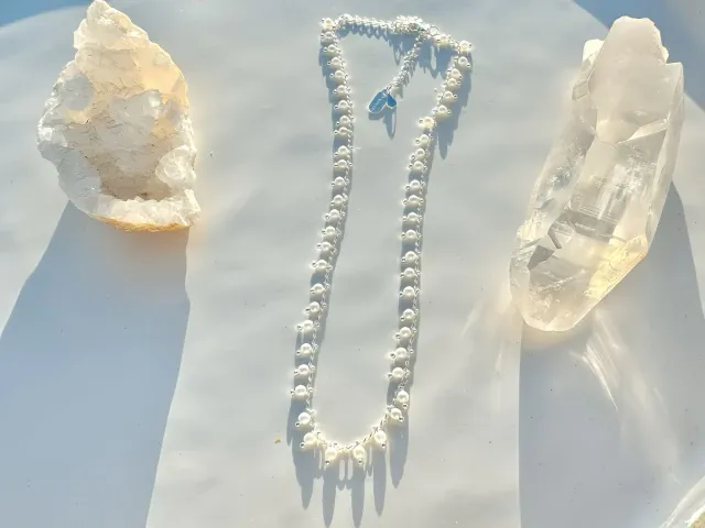Bia Silver Pearl Choker