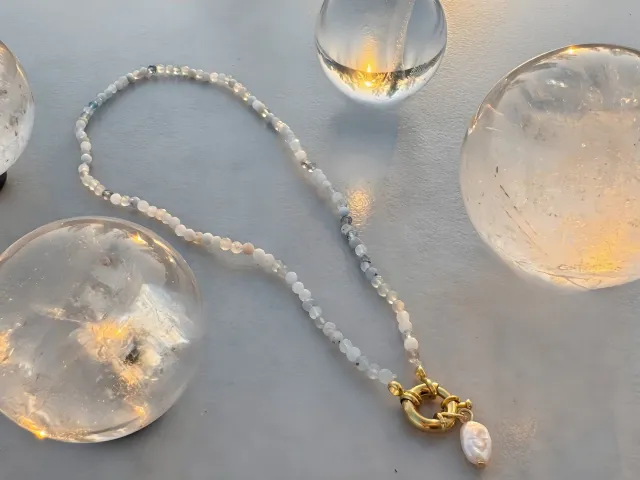 Gold Aquamarine Capri Choker
