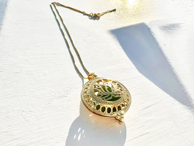 Golden Lotus Flower Necklace