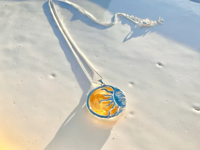 Yang Citrine Silver Necklace