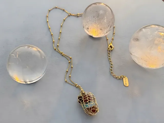 Gold Pandora necklace