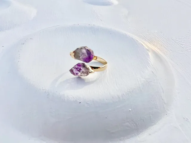 Zee Amethyst Gold Ring