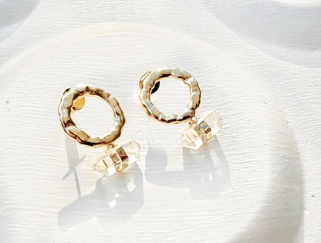 Golden Crystal Astro Earring