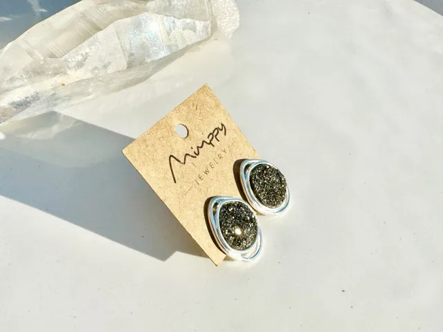 Solaris Silver Pyrite Earring