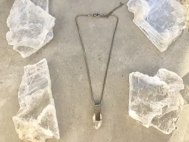 Mini Pure Silver Crystal Necklace