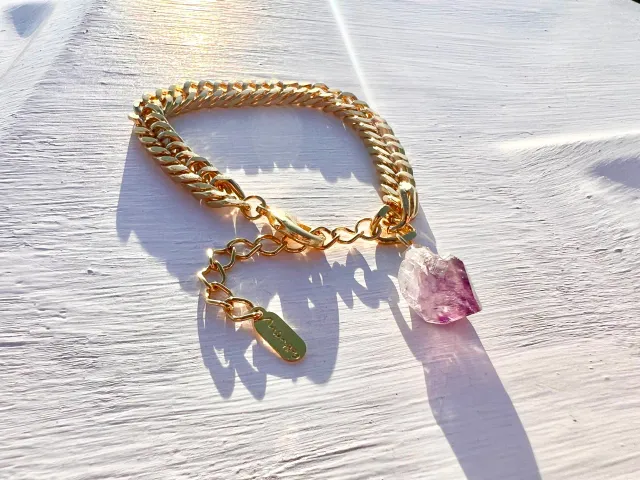 Zaya Amethyst Gold Bracelet