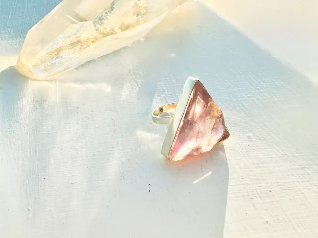Silver Gaia Amethyst Ring