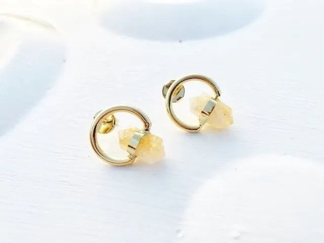 Vienna Citrine Gold Earring