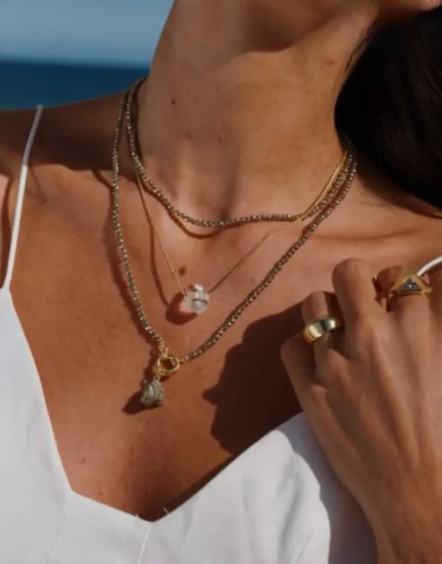 Nusa Hematite Gold Choker