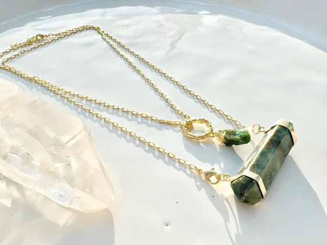 Prana 4-in-1 Emerald Gold Necklace