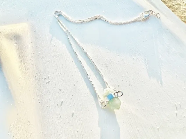 Nia Aquamarine Silver Necklace