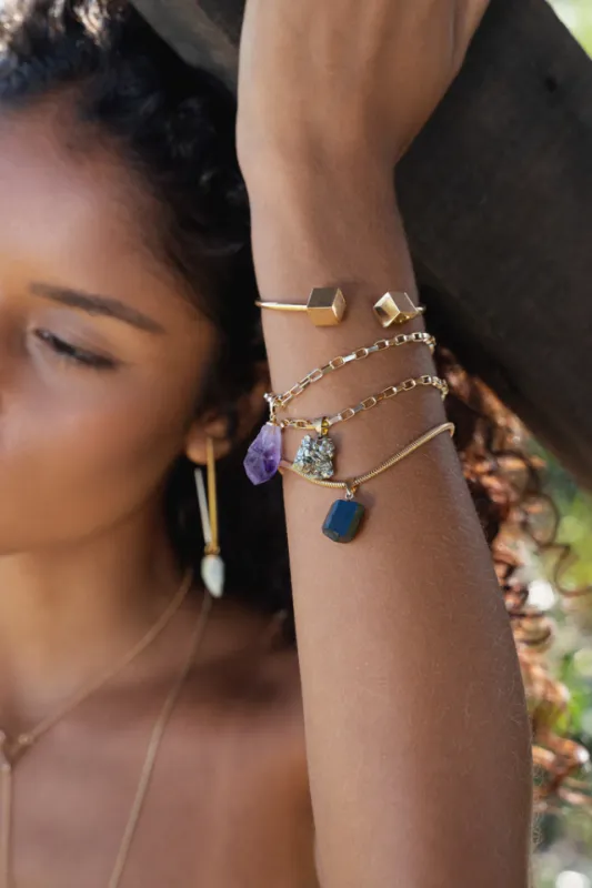Joy Black Tourmaline Gold Bracelet