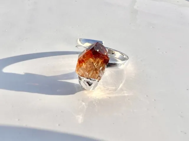 Joy Citrine Silver Ring