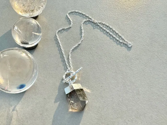 Chelsea Silver Smoky Quartz Necklace