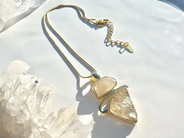 Mirage Citrine Gold Necklace