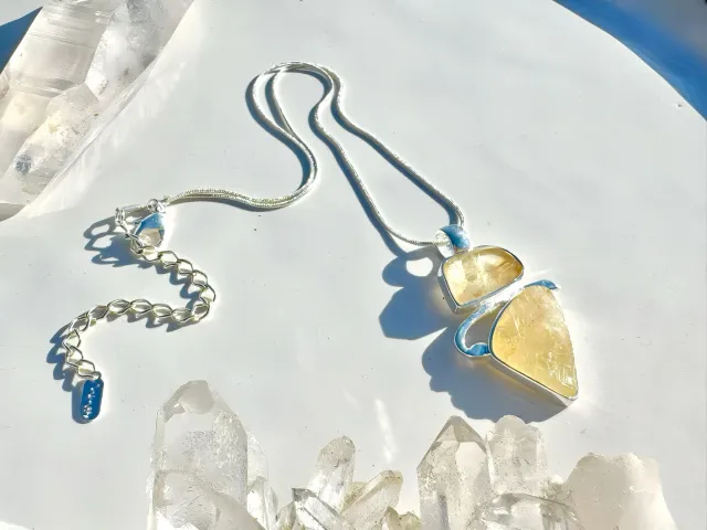 Mirage Citrine Silver Necklace