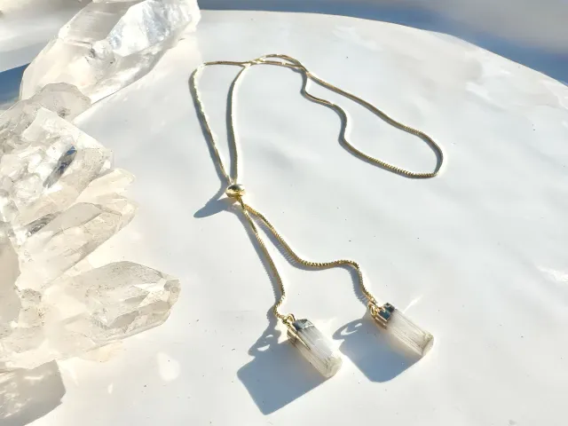 Lumi Selenite Gold Necklace